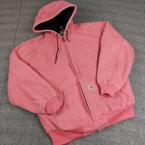 Carhartt Womens XL Active Jacket Quilt Lined  WJ130 SBT Sherbet Pink Chore Farm